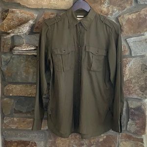 Ralph Lauren Olive Top M 💯 % Cotton
